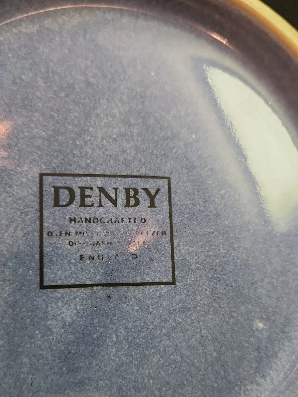 Denby Blue Teapot with Yellow Lid